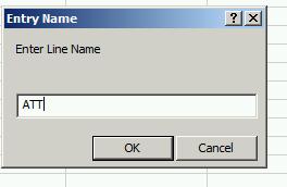 3. Enter a meaningful name in the Entry Name dialog for AT & T SIP Line. 4. The Line Configuration window for AT& T SIP Line pops up. Click on the SIP Line Configuration tab.