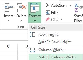 Adjust cell widths by using the auto fit feature. a. Select the cell containing Wednesday. b. From the Home Tab under Cells group, click on Format AutoFit Column Width 10.