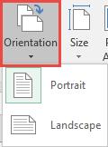 according to your needs: Page Orientation Landscape or Portrait: