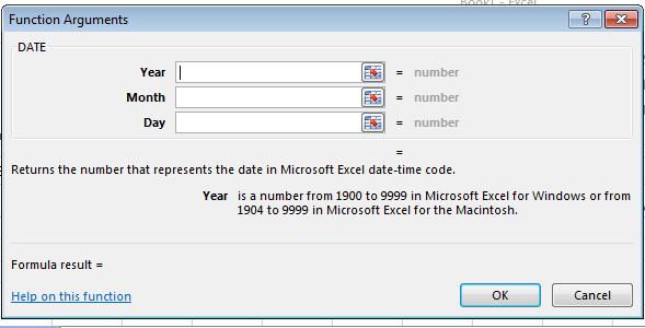 Formula Tab Date & Time There are several ways to input date & time into an Excel worksheet. Select Date & Time and enter the year, month and day.
