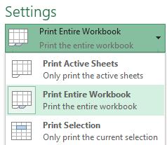 Print You can preview the document before printing. There are multiple options offered to print out your workbook or individual worksheets.