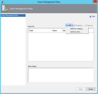click [Installed Management Packs] and select [Import