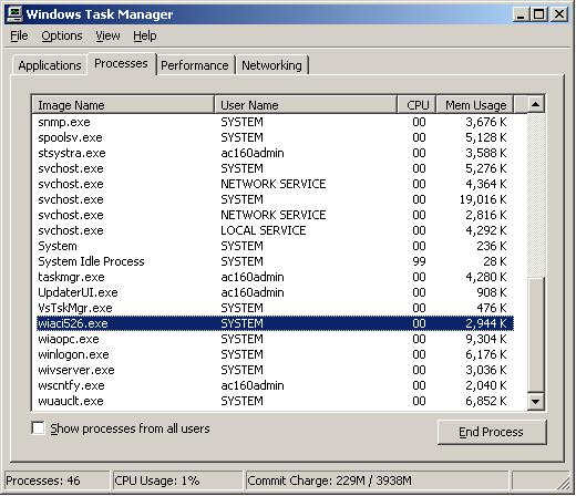 Section 1 AC 100 OPC Server Installation Installation Verification (optional) Figure 18. AC100 OPC Processes in Task Manager 8.