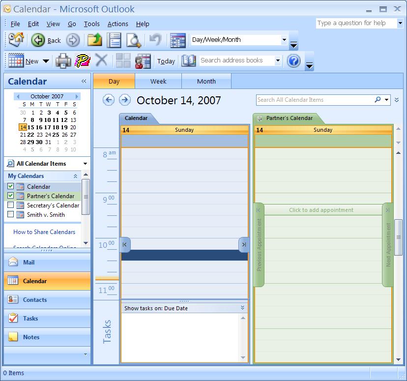 Microsoft Outlook 2007 Tips and Tricks Calendaring 1. Get the Big Picture with the To-Do Bar See your calendar in conjunction with tickler reminders and to dos by using the To-Do Bar.