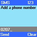 Select Send Remember to enter the number including