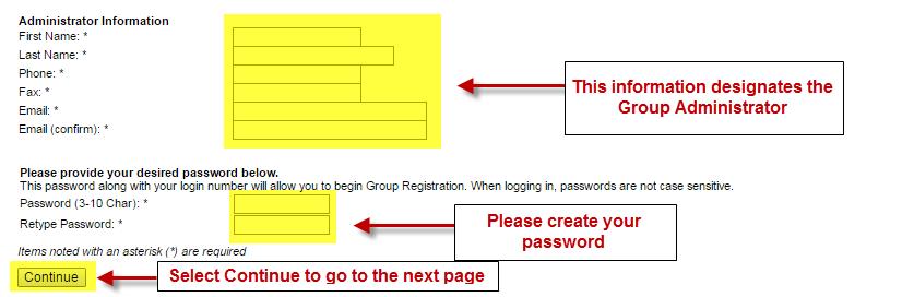 Step 5: Fill out the highlighted Administrator Information fields and create your own password.