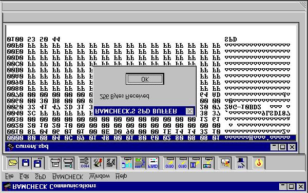 RAMCHECK OWNER S MANUAL The viewer is an hexadecimal line editor, with edits 16 bytes per line. The first column indicate the starting SPD address for the group of 16 bytes of the current line.