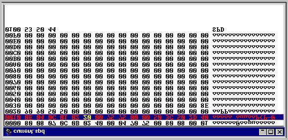 The last wide column is the ASCII representation of the data, which is meaning-less for the module memory parameters, but may reveal manufacturer's codes.