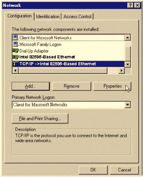 Highlight Protocol and click Add. 5. On the left side of the windows, highlight Microsoft and then select TCP/IP on the right side. Then click OK. 6.