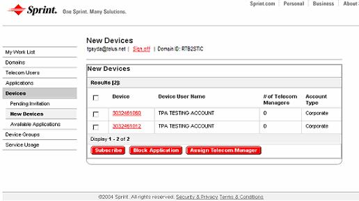 Section 5: Managing Devices Viewing New Devices Devices that are added to a billing account show up as new devices in the domain that the billing account is part of.
