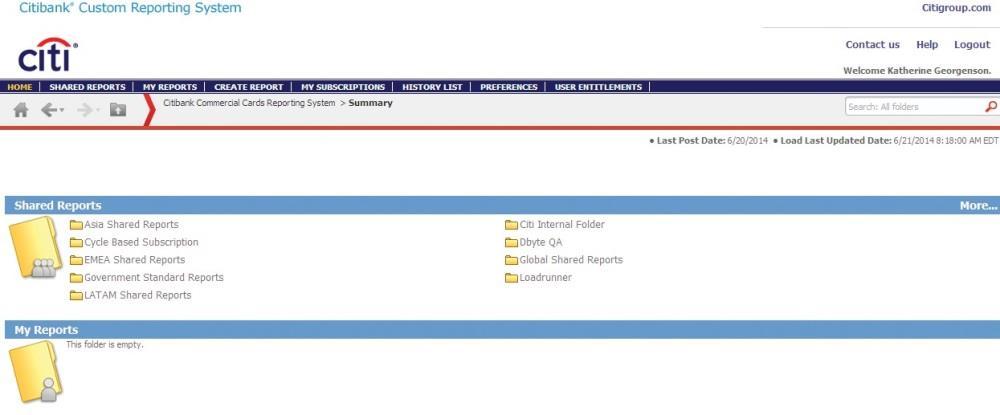 CCRS Quick Start Guide Run Standard Reports Using a Template Step-by-Step Instructions 1. From the CCRS Home screen, click the Shared Reports tab. The Shared Reports folder screen displays.