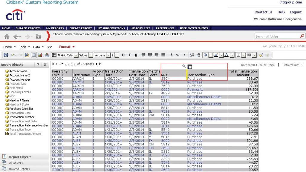 CCRS Quick Start Guide Edit a Report from the Report Viewer Edit a Report from the Report Viewer Key Concepts It is possible to modify report templates using the formatting options available within