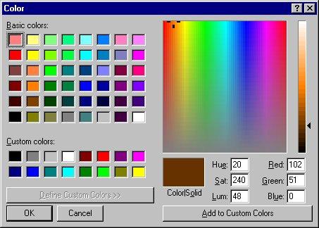 In Windows, you can also right-click your mouse on the selected text to display the Character Properties dialog and select Custom Color. 2.