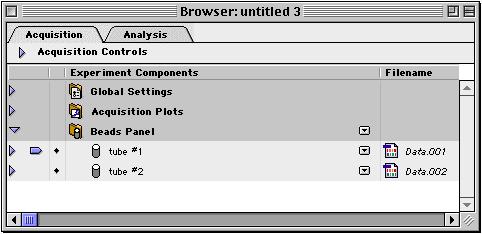 Choose Show Browser from the Windows menu. The Browser appears. 2. Click the pop-up control and choose Load Tubes from Panel; select the Beads Panel (Figure 11).