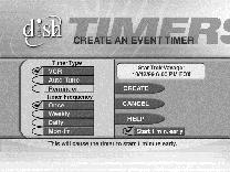 Using Timers QUICK RECORD You can quickly create a one-time VCR Event Timer. Do the following. 1. Highlight a future program in the Browse Banner, the Program Guide or a Themes menu. 2.