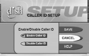 TO TURN THE CALLER ID ON AND OFF 1. Press MENU. 2. Select the Installation option 3. Select the Caller ID option.