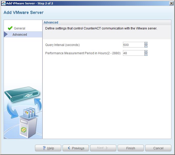Query Interval (seconds) Specify how frequently the plugin should query the VMware server.
