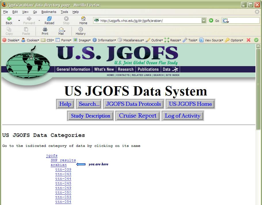 U.S. JGOFS Data