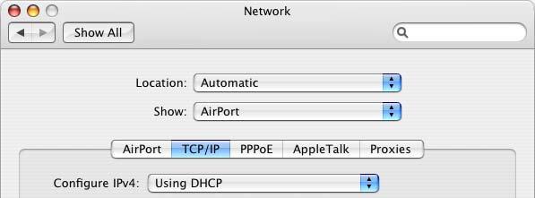 Setting DHCP Only Options If you chose Distribute a range of IP addresses from the Connection Sharing pop-up menu, your base station is set up to use DHCP to distribute a range of IP addresses using