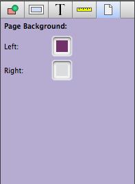 a value between 0 and 359 into the field to the right. 5. Page Background Tab The Page Background tab on the Inspector allows you to change the background colour of the pages.