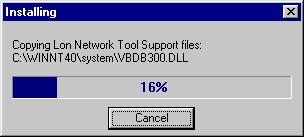 LNT 505 1MRS 751705-MUM The Installing dialog )LJXUH7KH,QVWDOOLQJGLDORJ This dialog remains visible until all the selected software items has been transferred onto the target system.