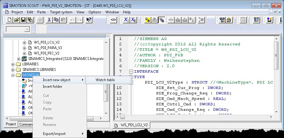 3.2 Configuration of OPC symbol file for SIMOTION controllers 3.2.1 Generate OPC export from SIMOTION Scout