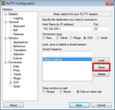 The following table shows how to use Putty. Table 3-4 1. Open downloaded Putty.exe with double-click 2.