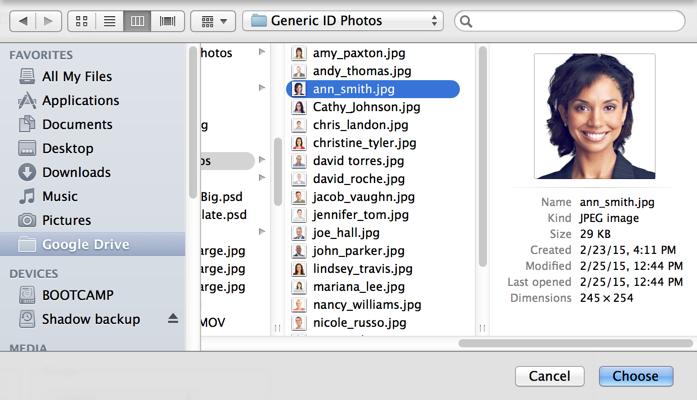 1 Access the Person record you want to add an ID photo to. 2 Click the Photo ID tab.