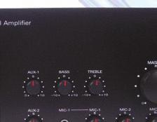 AUX 2 :80dB below rated power Tone controls: BASS : 10dB at 100Hz