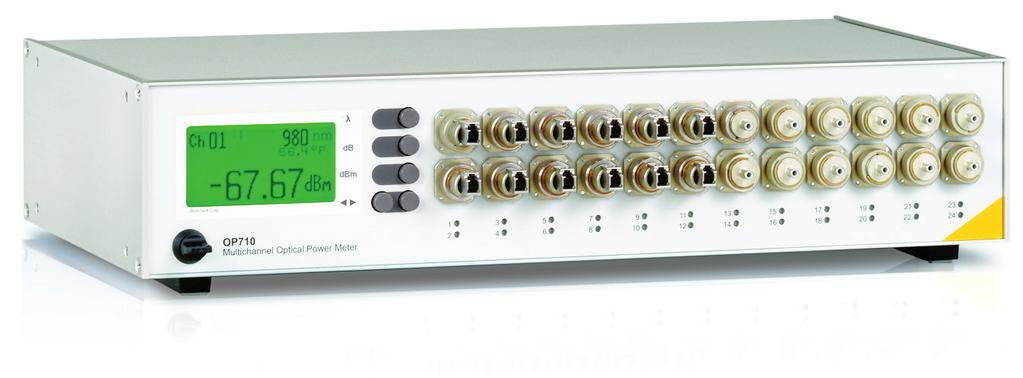 OP710 Multichannel Optical Power Meter The OP710 offers an economical approach for optical power measurement applications where multiple channels are needed.