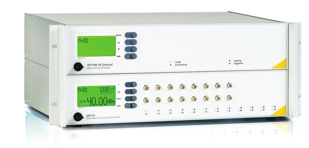 The OP710 is available with up to 24 channels and can be configured for an assortment of detector and connector interfaces.
