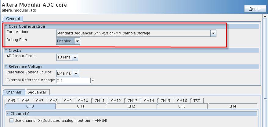 11. Analyzing and Debugging Designs with System Console Configuring the Altera Modular ADC IP Core The Altera Modular ADC IP core needs to be included in your design.