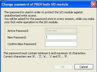 3 PROFIsafe Module Password Note Please following the instructions for assigning and using a password in the manual for PROFIsafe V2 ipar modules.