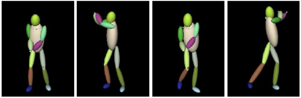 Motion and pose prior: PCA [Urtasun et al, 2005a] Prior model for golf swings: Learn a joint model on motion and poses from motion capture data using PCA. Use the prior to track golf swings in 3D.