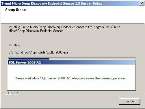 Deep Discovery Endpoint Sensor 1.5 Installation Guide If you select Install Microsoft SQL Express, the following screen appears: FIGURE 2-3.