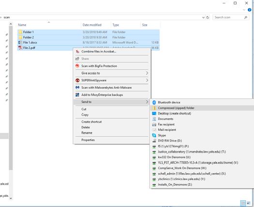 Compiling a Zip Archive in Windows Assemble the files and folders you wish to compile into