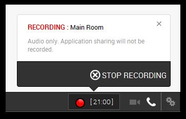 RECORDING/ARCHIVING (ADDITIONAL FEES APPLY) Extend the reach of your meeting by recording and archiving it for future playback. 1.