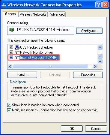 Part 2: Manually configure an IP address on computer A Step 5 Right click Wireless Network