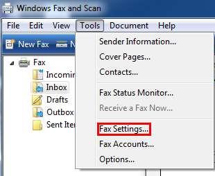 After you make up your mind, please go to Tools->Fax Settings-