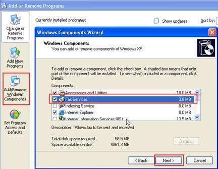 Go to Control Panel->Add or Remove Programs, then click Add/Remove Windows