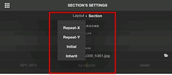 You can configure position