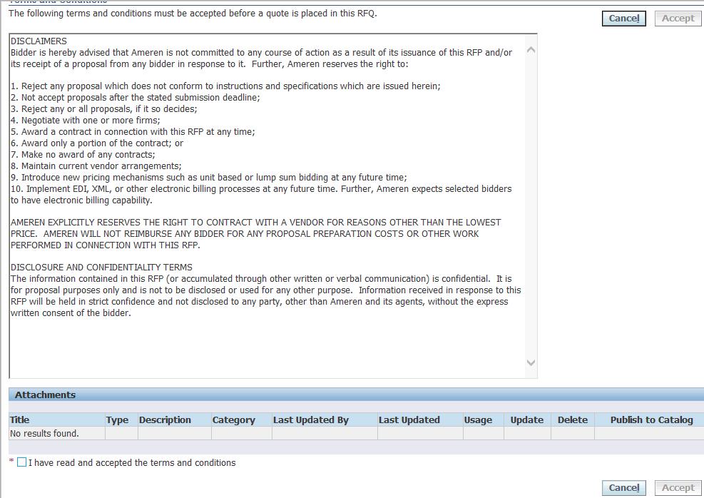 3. Review the Terms and Conditions, and click the I have