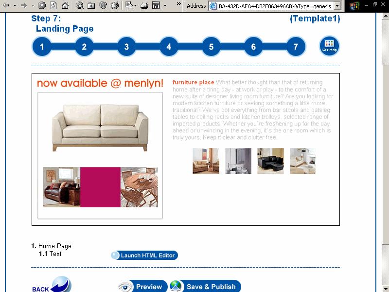 STEP 7: Landing Page Text This section deals with your Website s home page/landing page text To add text and images to your home page,