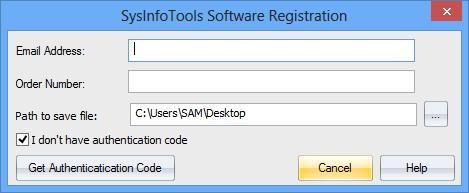 Open SysInfoTools Excel Recovery software in your system, software registration dialog will pop-up on your screen to enter software authentication key.