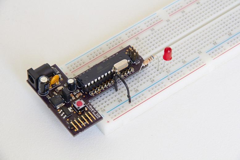 Hello World Blink For the Hello World project you will need: 1. 1 x T-Board 2. 1 x Breadboard 3. 1 x LED 4. 1 x Resistor (matched to the LED) 5. 1 x jumper wire 6.