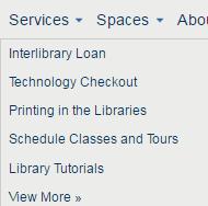 Materials (6) Link Groupings - Services Services Borrowing from Other (25) Interlibrary Loan (24)