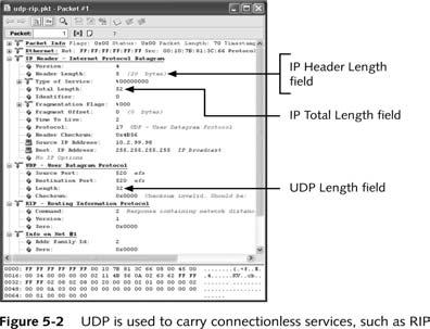 UDP Packet Capture UDP Port Numbers and Processes 7 8 TCP Header TCP Header Fields and Functions