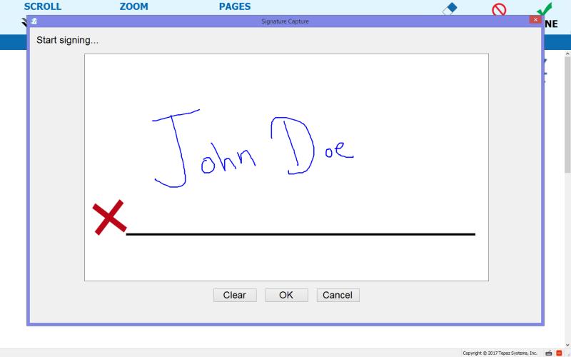 4.2 Electronic Signatures for Signing Operation 4.2.1 Signature Spots on the Client Screen A principal feature of the pdoc Pro Client is its ability to capture electronic signatures written on the