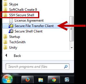 Publishing the Web Site with SSH Secure Shell FTP Client The Secure Shell FTP client is used to transfer files from one computer to another in a secure manner.