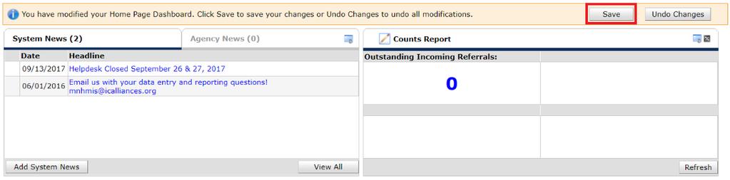 6. When using the Outstanding Incoming Referrals Counts Report, select the following: a. Select Dates: All Dates b. Provider Type: Provider c.